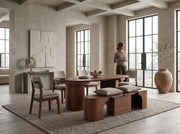 Transformer Table Eclipse dining set with expandable dining table and matching chairs in a modern design
