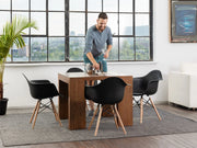 Transformer Table dining table shown in its expanded configuration for flexible seating and entertaining