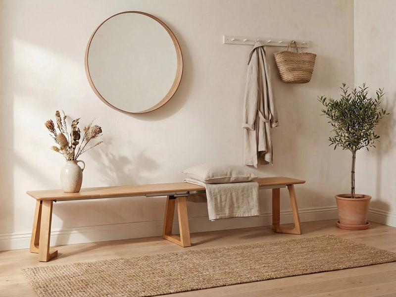 Transformer Table Nova bench by Transformer Table in a modern wood design