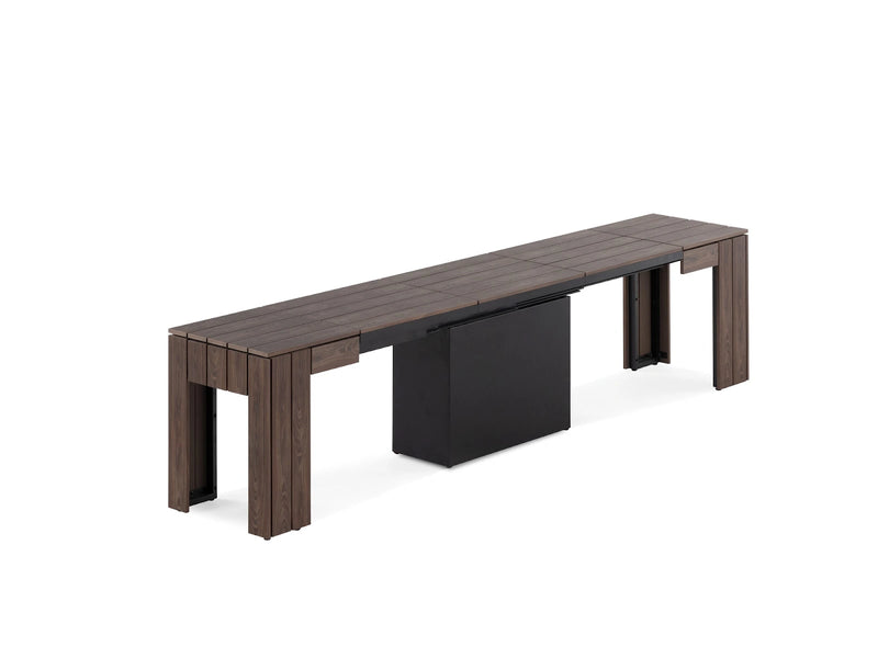 Transformer Table outdoor bench in a modern design for patio or garden seating