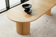 Transformer Table round dining table in a modern wood finish