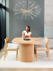 Transformer Table round dining table with expandable design