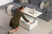Transformer Table expandable Transformer Coffee Table in a modern wood finish