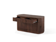 Transformer Table round sideboard buffet with modern wood design and spacious storage cabinet