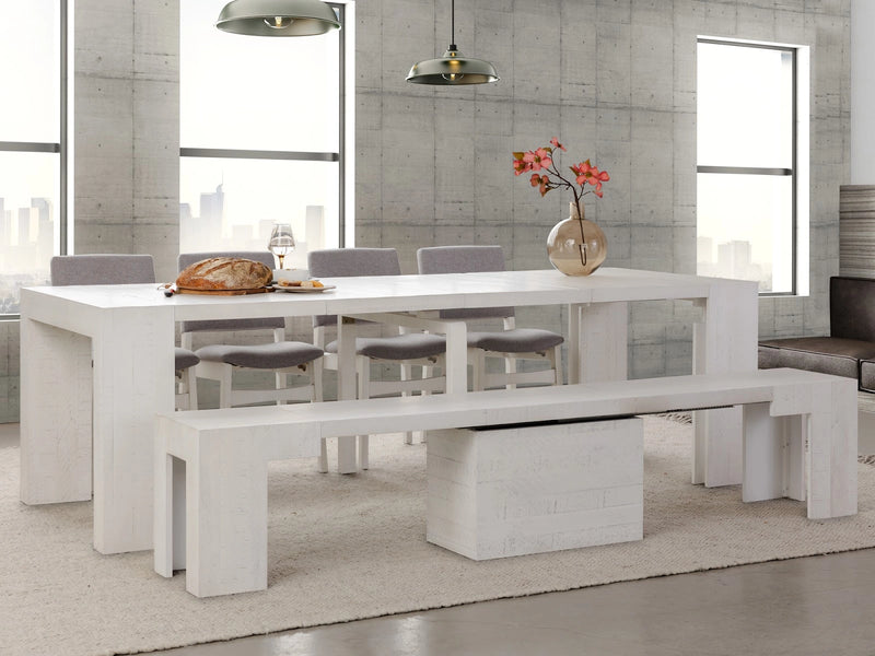 Transformer Table dining set with expandable dining table and matching seating chairs