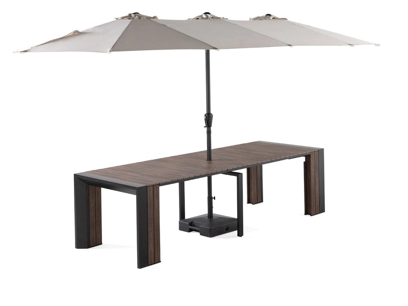 Transformer Table outdoor dining table by Transformer Table in a weather-resistant finish
