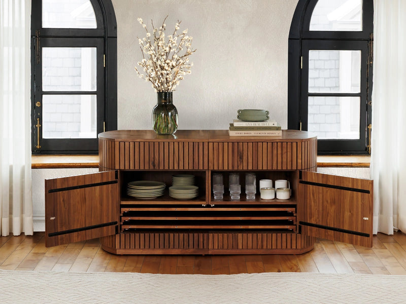 Transformer Table Round Sideboard buffet in a modern design by Transformer Table
