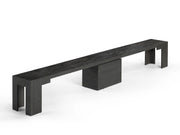 Transformer Table Transformer Bench upholstered seating furniture sleeper bench folded view