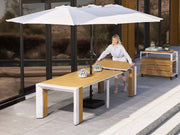 Transformer Table outdoor dining table in a modern design for patio and backyard use