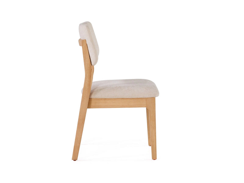 Transformer Table Eclipse dining chair in black with curved backrest and upholstered seat