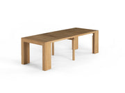 Transformer Table dining table in its compact configuration, showing an extendable design and modern tabletop surface