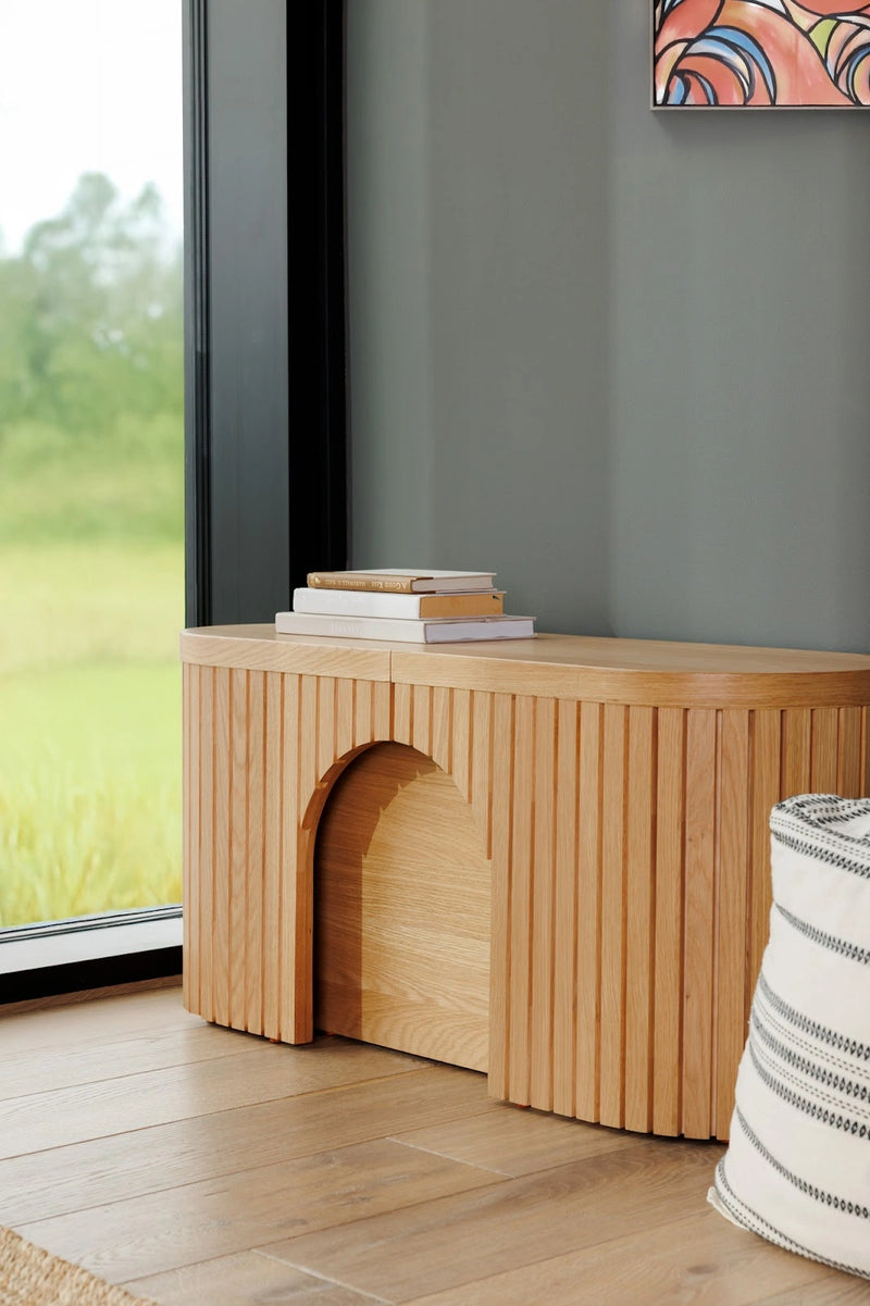 Transformer Table round bench in a minimalist design for dining or seating areas