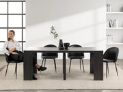 Transformer Table dining table shown in an extendable configuration with a sleek modern design