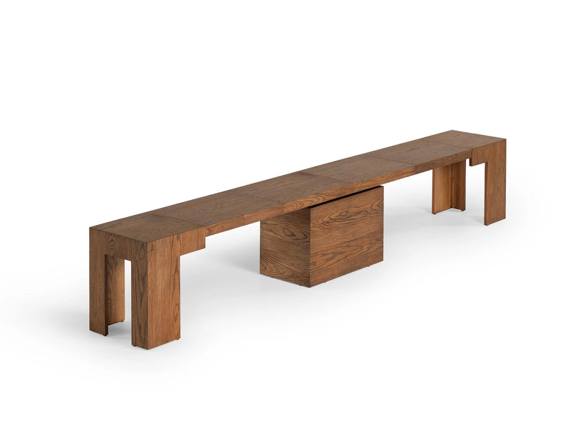 Transformer Table Transformer Bench in black, side view