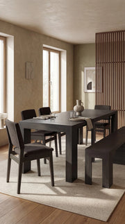Transformer Table Transformer Dining Set with expandable dining table and matching benches