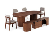 Transformer Table Eclipse dining set with extendable dining table and matching chairs in a modern design