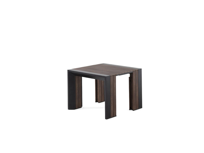 Transformer Table outdoor dining table in a modern patio setting