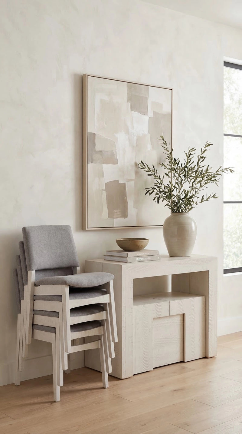Transformer Table dining set with expandable dining table and matching chairs in a modern wood finish