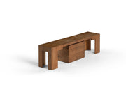 Transformer Table Transformer Bench, modern expandable bench with a sleek, minimalist design