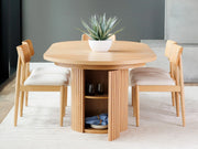 Transformer Table Round Dining Table in a modern wood finish