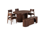 Transformer Table round dining set with expandable round table and matching chairs