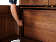 Transformer Table Eclipse sideboard buffet in a modern design with spacious storage cabinets