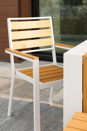 Transformer Table outdoor dining chair in a modern design for patio or garden seating