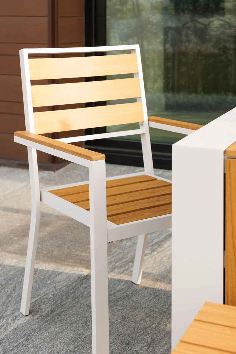 Transformer Table outdoor dining chair in a modern design for patio or garden seating