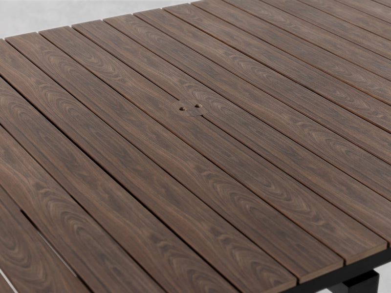 Transformer Table outdoor dining table in a modern design for patio or garden use
