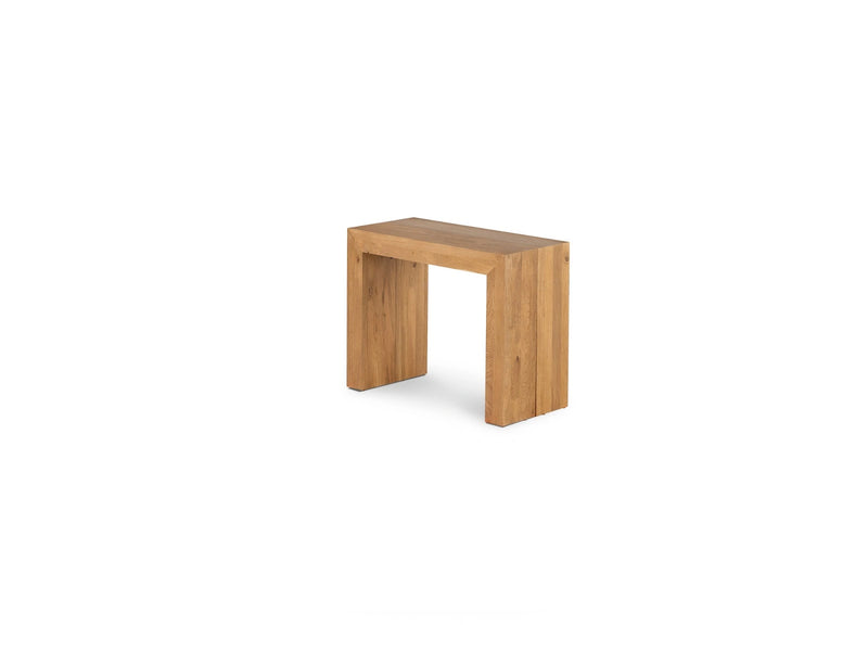 Transformer Table dining table shown in its expanded configuration with a modern wood finish