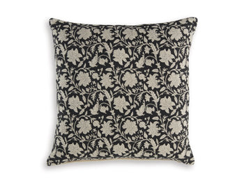 Ashley Furniture Alanderson Pillow with textured fabric and decorative patterns, shown in a close-up view of the front.