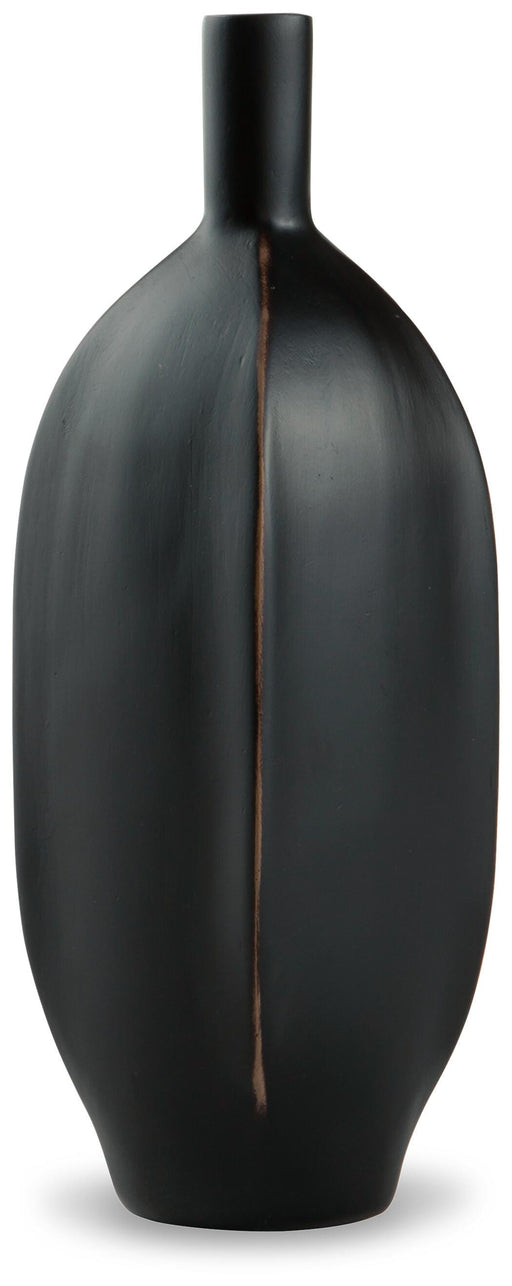 Elegant Rhaveney vase by Ashley Furniture featuring a sleek, modern design with a glossy finish and subtle decorative accents.