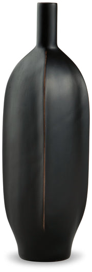 Ashley Furniture Rhaveney Vase with a sleek, modern design and neutral finish, perfect for decorative display.