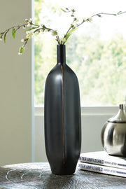 Ashley Furniture Rhaveney Vase, elegant ceramic vase with intricate patterns, suitable for decorative display or floral arrangements