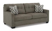Ashley Furniture Mahoney living room set with sofa, loveseat, and coffee table in a modern, stylish living space.