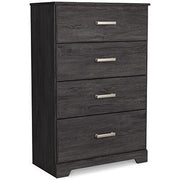Ashley Furniture Belachime chest of drawers with a sleek wooden finish and multiple spacious drawers for storage.
