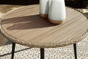 Amaris outdoor dining set by Ashley Furniture featuring a table and chairs for patio or garden outdoor dining.