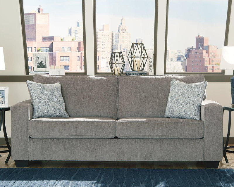 Ashley Furniture Altari living room set with sofa and loveseat in a modern fabric, perfect for contemporary living spaces.