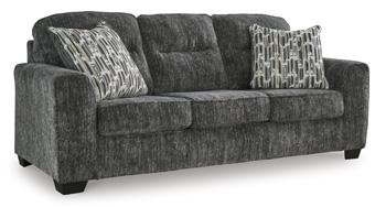 Ashley Furniture Lonoke living room set with plush sofa and loveseat in neutral fabric, stylish and comfortable for modern home decor.