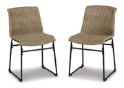 Outdoor dining set by Ashley Furniture with a table and chairs, designed for outdoor use and stylish patio dining.