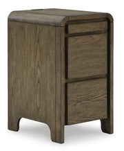 Ashley Furniture Jensworth accent table with a sleek wooden surface and modern design, ideal for living room decor.