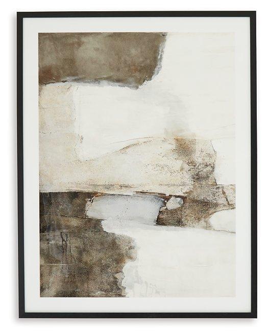 Aesthetic Aldricton wall art by Ashley Furniture hanging on a modern living room wall, showcasing contemporary design.