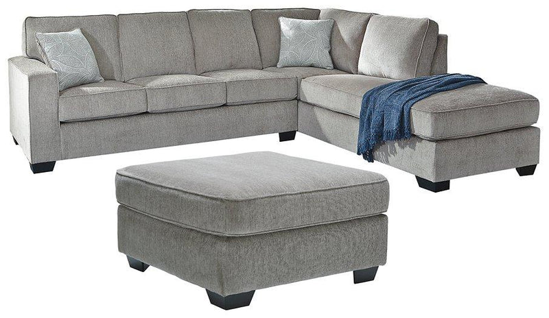 Ashley Furniture Altari living room set with sofa and loveseat in a modern design, featuring neutral fabric upholstery.