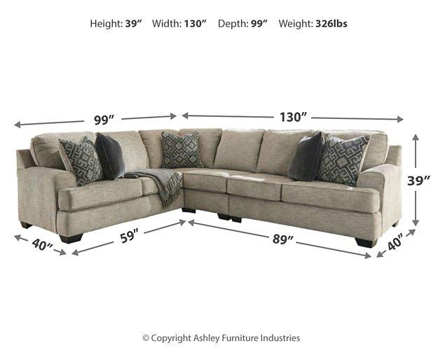 Ashley Bovarian living room set featuring a sofa and armchairs with plush upholstery and modern design.
