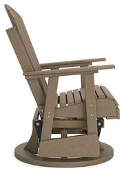 Ashley Furniture Hyland Wave outdoor swivel glider chair for patio or garden, featuring comfortable seating and stylish design.