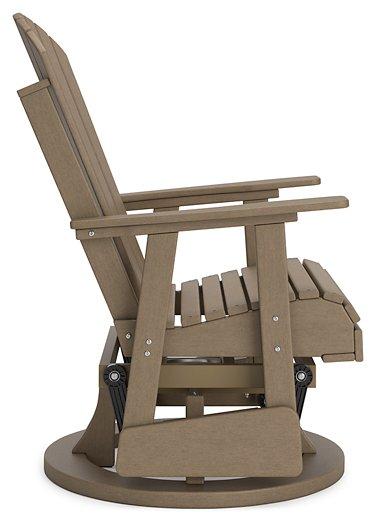 Ashley Furniture Hyland Wave outdoor swivel glider chair for patio or garden, featuring comfortable seating and stylish design.