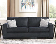 Ashley Furniture Altari living room set with sofa, loveseat, and armchair in a modern fabric upholstery.