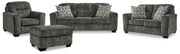 Ashley Furniture Lonoke living room set with sofa and chairs, featuring neutral upholstery and modern design.