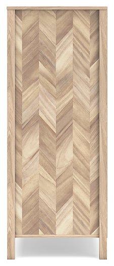 Ashley Furniture Battelle chest of drawers with six spacious wooden drawers and sleek modern design.