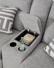 Ashley Furniture Biscoe living room set featuring a sofa and loveseat with plush cushions and contemporary design.